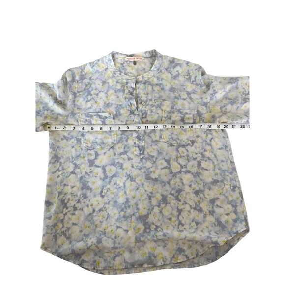 Rebecca Taylor Silk Floral Blouse Size 8 Romantic Boho Chic Feminine Top - Picture 4 of 8